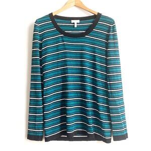 Escada Sport Womens Strped Long Sleeve Top